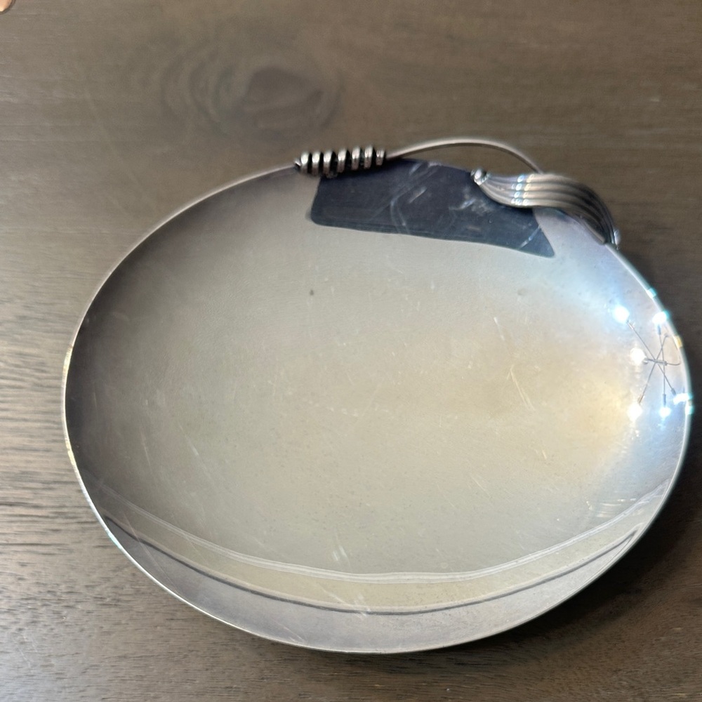 Vintage Silver Round Tray